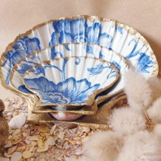 Stutzi Design Vintage Blue Decoupage Shell